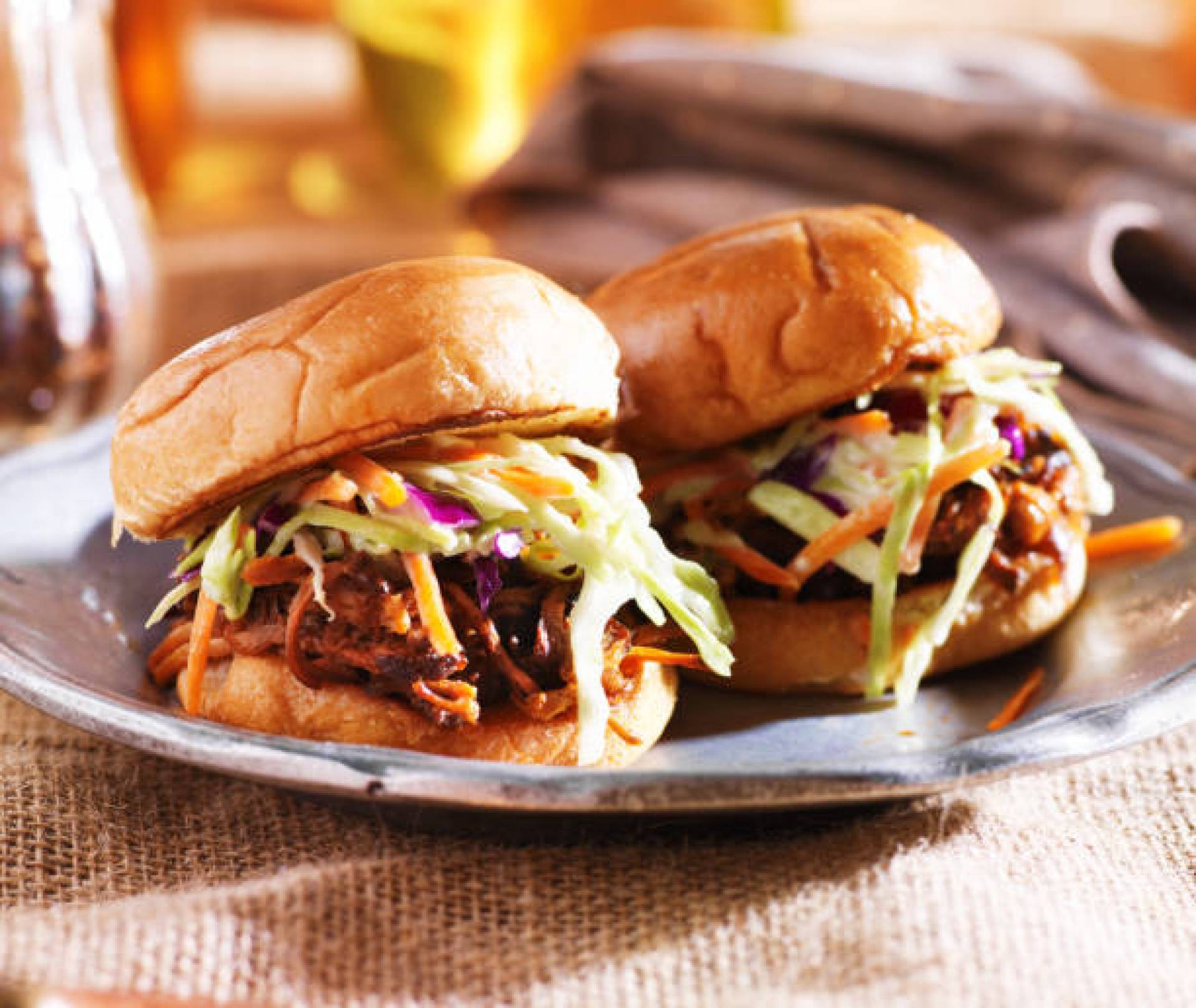 Pulled Beef Burger on Wheat or Sesame Bun